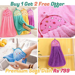 Buy 1 Get 2 Free Offer Hanging Fast Dry Towel Premium Soft Dish Wipe Cloth for Kitchen Bathroom Use Rs 799