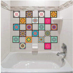 2D Home Decor Tile Sticker For Bathroom & Kitchen Use in Room Wall or Table 36/72 Pcs