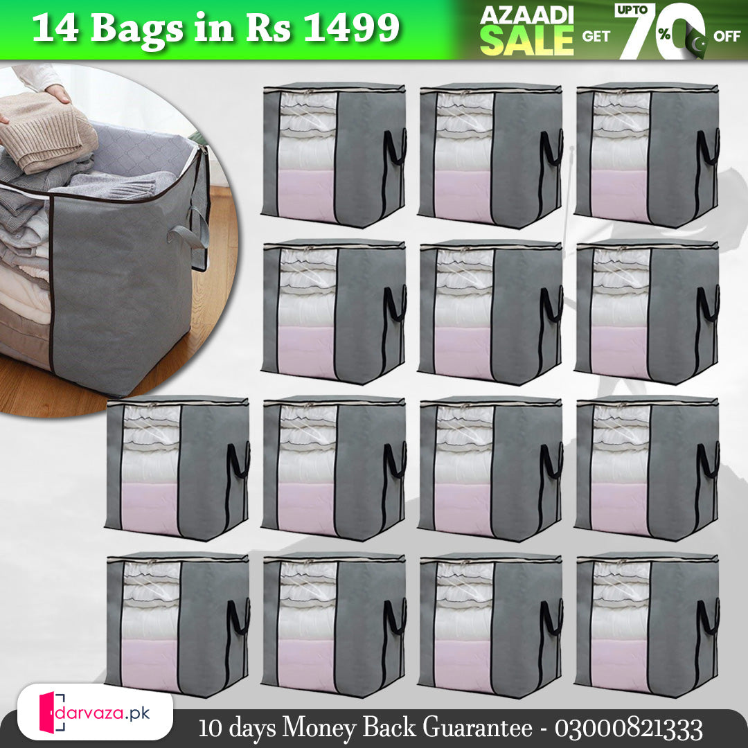 Azaadi Sale Offer 14 Foldable Storage Bags (14 Bags)