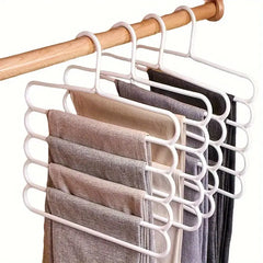 Buy 1 Get 5 Free Offer 5-layer Space-Saving Hangers with Anti-Slip and Adjustable Plastic 6 Pcs