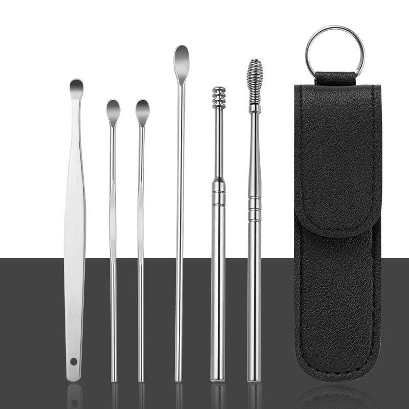 6PCS Stainless Steel Ear Wax Removal Kit for Ear Care Cleaning