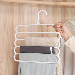 Buy 1 Get 5 Free Offer 5-layer Space-Saving Hangers with Anti-Slip and Adjustable Plastic 6 Pcs