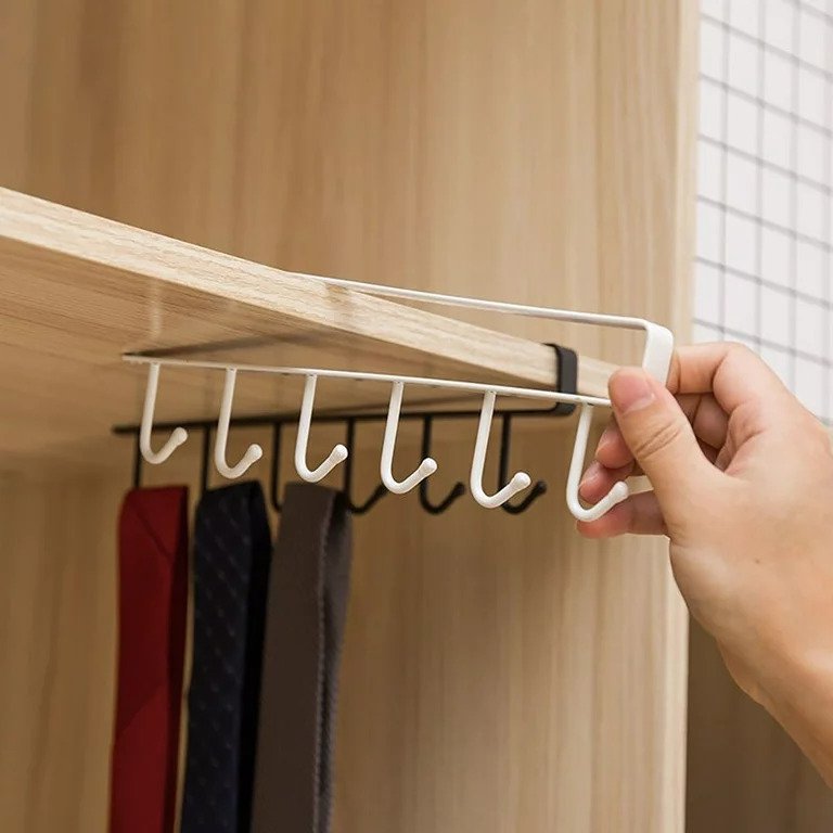 Buy 1 Get 2 Free Offer Imported Home Seamless Kitchen Storage Rack Nail-Free Hanging Wrought Wardrobe Hook Shelf Organizer Hanging Rack Rs 799