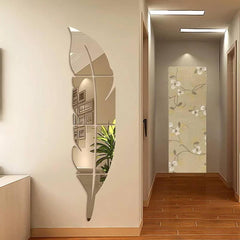 1 Pc Leaf Shape Acrylic Mirror Wall Stickers Waterproof DIY Art Wall Decor Wall Stickers For Home Decor Living Room Mirror Surface