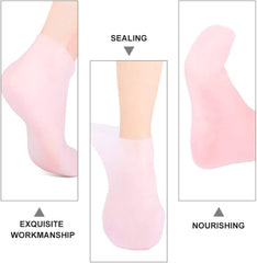 Anti Slip Silicone Moisturizing Socks for Repairing Dry Feet, Cracked Heels and Softening Rough Skin