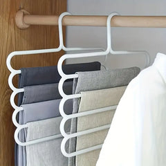 Buy 1 Get 5 Free Offer 5-layer Space-Saving Hangers with Anti-Slip and Adjustable Plastic 6 Pcs