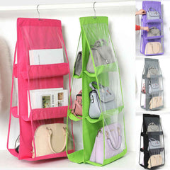 Buy 1 Get 3 Free Handbag Storage Hanging Purse Organizer with 6 Large Easy Access Pockets