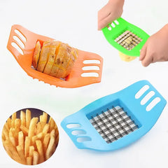 (Pack of 3) Stainless Steel Vegetable Potato Square Slicer French Fry Grid Cutter