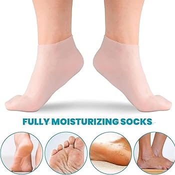 Buy 1 Pair Get 1 Pair Free Offer 4 Pcs Silicone Moisturizing Socks for Foot Care