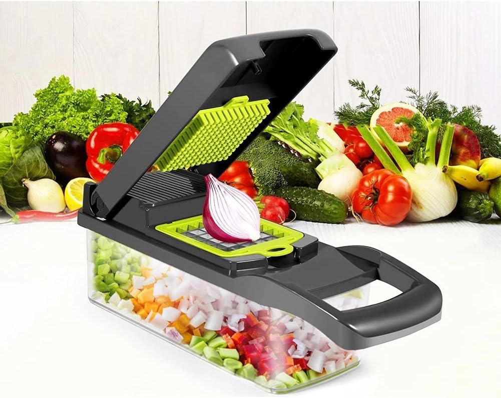 16 in 1 Multifunctional Vegetable Slicer Cutter Shredders Slicer with Basket for Fruit Potato and Vegetable