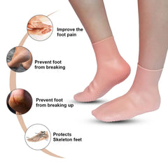 Anti Slip Silicone Moisturizing Socks for Repairing Dry Feet, Cracked Heels and Softening Rough Skin