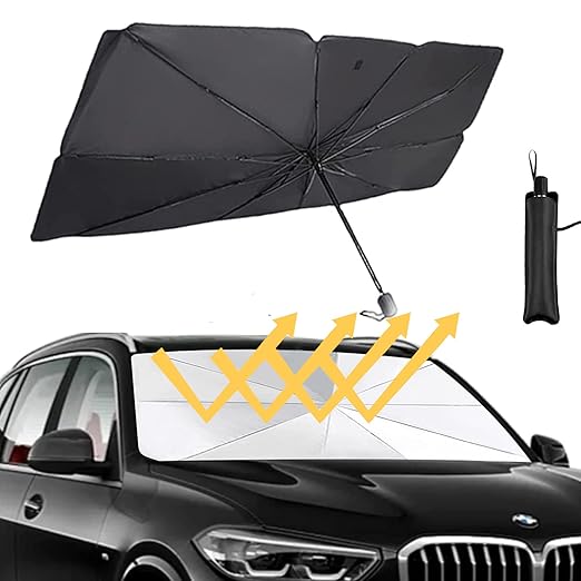 Black ABS Plastic Foldable Universal Car Windshield Sunshade Umbrella for Car Windshield