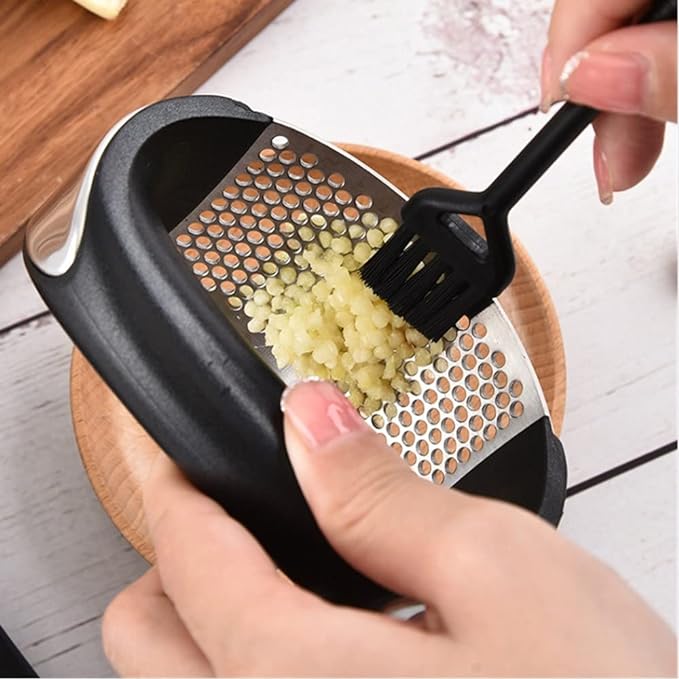 2 Pcs Manual Garlic Chopper Stainless Steel Garlic Press For Kitchen