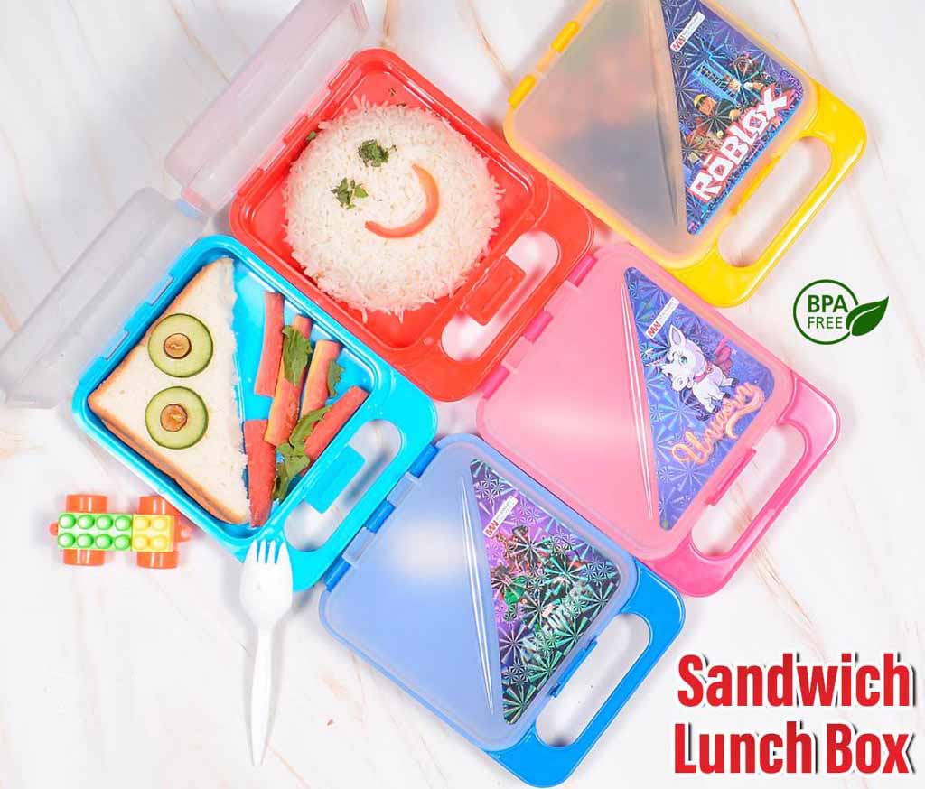 Buy 1 Get 2 Free Offer Lunch Box in New Fashionable Trendy Sandwich Design 3 Pcs