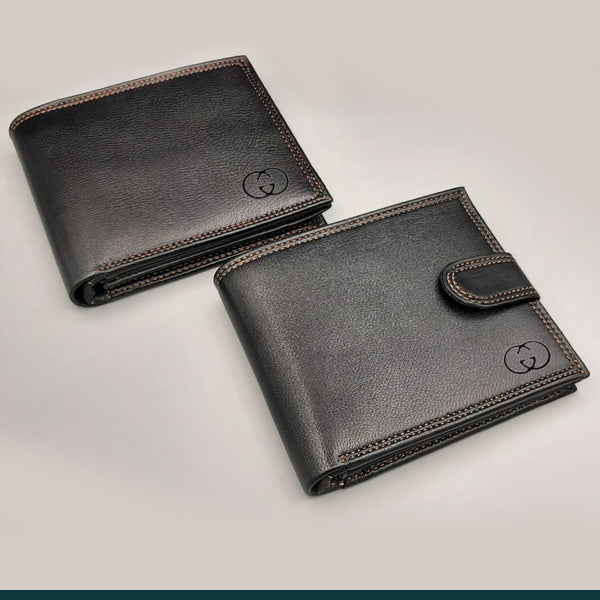 Buy 1 Get 1 Free Original Leather Men Wallet with 17 Pockets