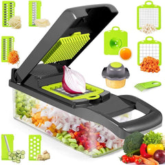 16 in 1 Multifunctional Vegetable Slicer Cutter Shredders Slicer with Basket for Fruit Potato and Vegetable