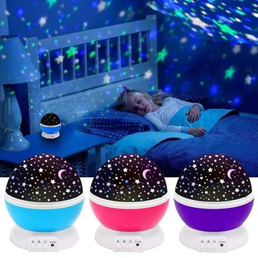 360 Degree Moon Night Light Lamp Projector With Colors And Usb Cable, Lamp For Kids Room Night Bulb