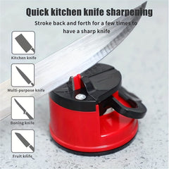 Buy 1 Get 1 Free Kitchen Mini Knife Sharpener with Powerful Suction Cup Base Suitable for Most Blade Types for Kitchen, Camping etc