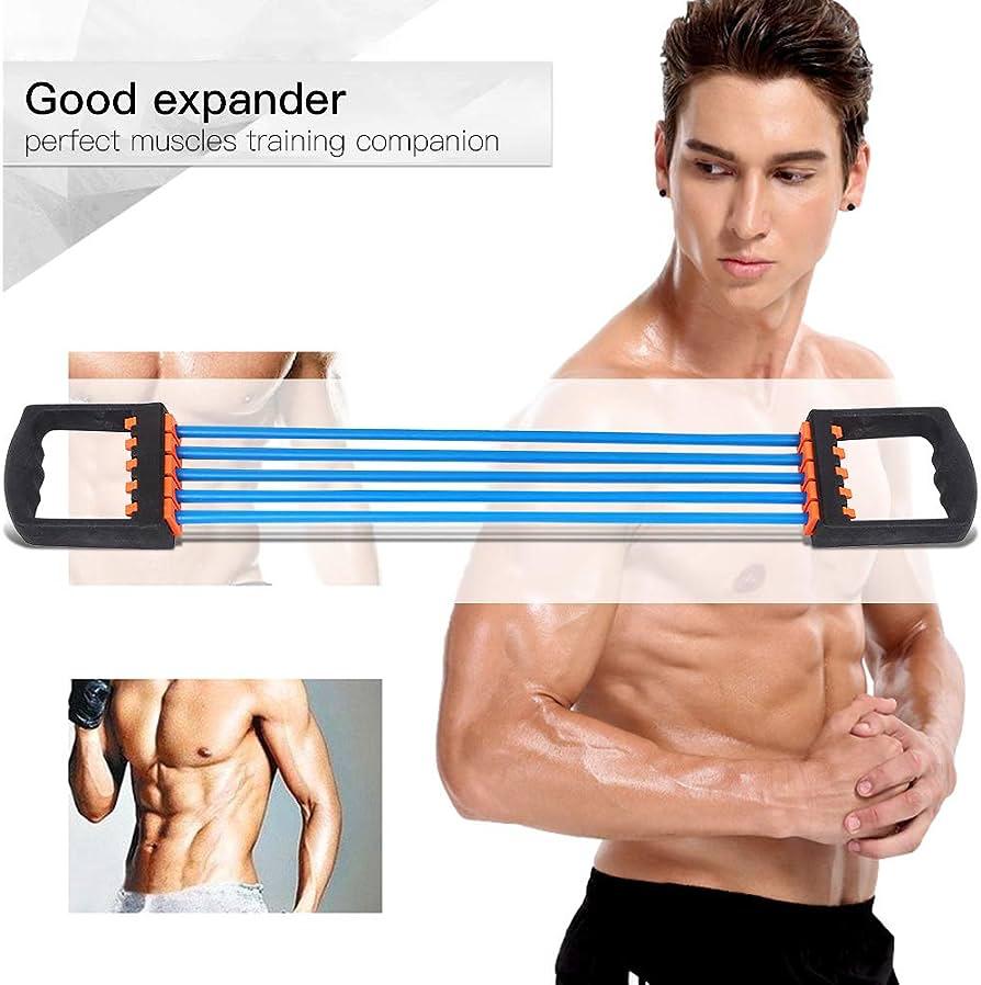 Adjustable Resistance Exercise Bands with 5 Tubes Strength and Hand Grip for Gym & Home Usage