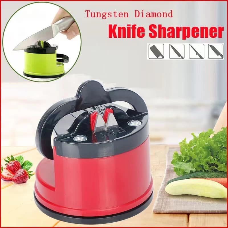 Buy 1 Get 1 Free Kitchen Mini Knife Sharpener with Powerful Suction Cup Base Suitable for Most Blade Types for Kitchen, Camping etc