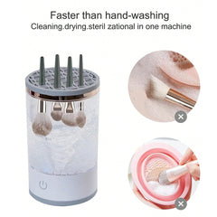 3 in 1 Automatic Rechargeable Cleaning and Drying Makeup Brush Holder Keep Your Brushes Fresh and Ready To Use