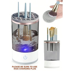 3 in 1 Automatic Rechargeable Cleaning and Drying Makeup Brush Holder Keep Your Brushes Fresh and Ready To Use