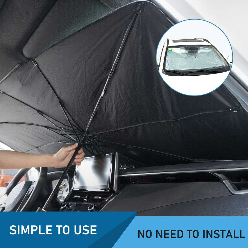 Black ABS Plastic Foldable Universal Car Windshield Sunshade Umbrella for Car Windshield