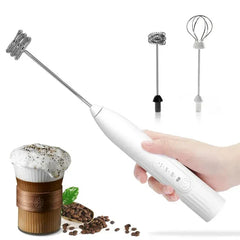 2 In 1 Electric Rechargeable Handheld Coffee and Egg Beater and Mixer &amp; Milk Frother