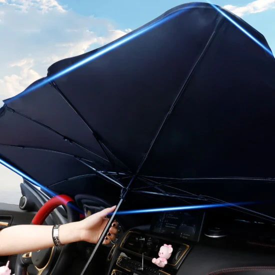 Black ABS Plastic Foldable Universal Car Windshield Sunshade Umbrella for Car Windshield