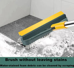 2 in 1 Cleaning Brush Floor Scrub Broom Wiper Scraper