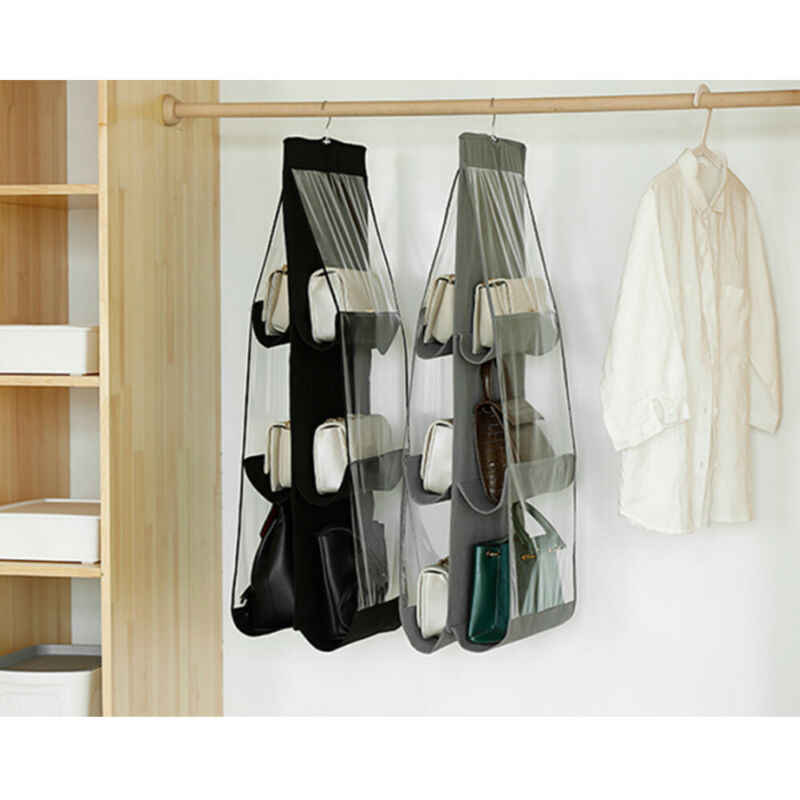 Buy 1 Get 3 Free Handbag Storage Hanging Purse Organizer with 6 Large Easy Access Pockets