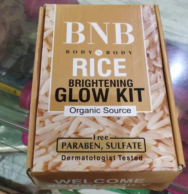 3in1 Rice Extract Bright & Glow Kit for Korean Glass Skin