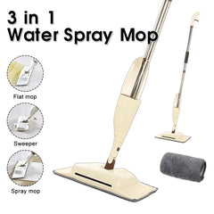 Flat Spray Mop, Reusable Microfiber 360 Degree Floor Cleaning Healthy Spray Mop