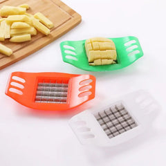 (Pack of 3) Stainless Steel Vegetable Potato Square Slicer French Fry Grid Cutter