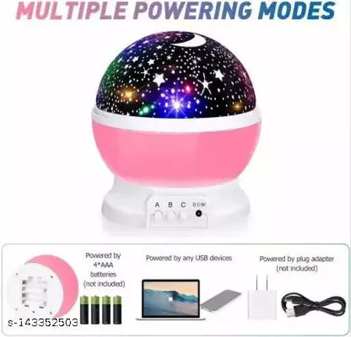 360 Degree Moon Night Light Lamp Projector With Colors And Usb Cable, Lamp For Kids Room Night Bulb