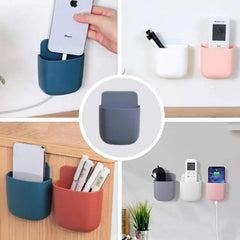 (Pack of 3) Wall Mounted Self Adhesive Holder For Mobile, Remote and Other Home and Office Small Accessories