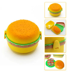 Burger Shape Leak Proof Plastic Lunch Box for Kids