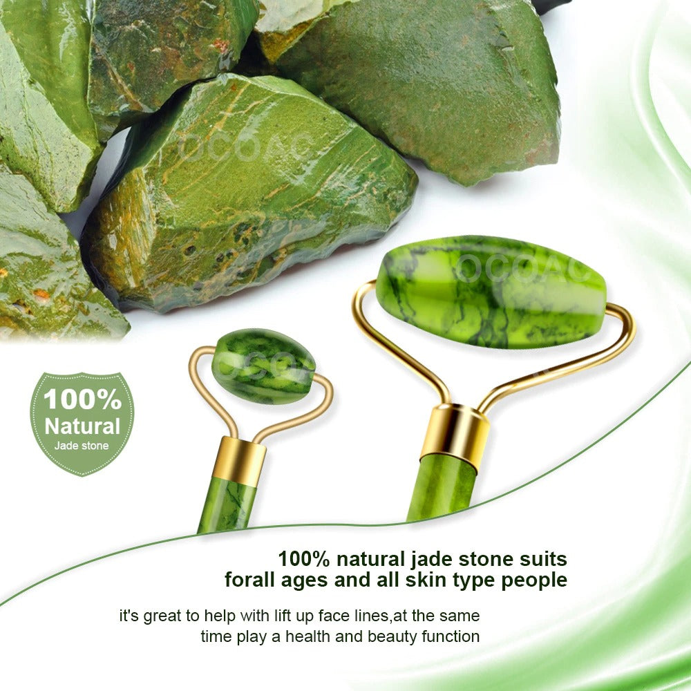 Buy 1 Get 1 Free Jade Roller for Face & Neck Roller Massager to Press Cream and Oil 2 Pcs | darvaza.pk