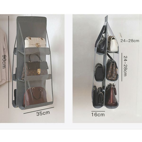 Buy 1 Get 3 Free Handbag Storage Hanging Purse Organizer with 6 Large Easy Access Pockets