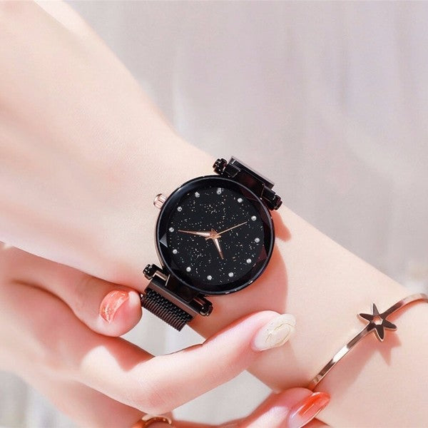 Bundle of 3 ladies Luxury Starry Sky Magnet Wrist Watches