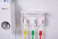 Buy 1 Set Get 1 Set Free Avail 2 Toothpaste Dispenser & 2 Toothbrush Holder Super Premium Quality