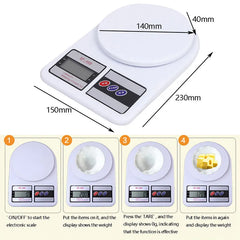 10Kg Electronic Digital Kitchen Weight Scale For Vegetable, Fruit, Jewellery & Postal Parcel Measurement