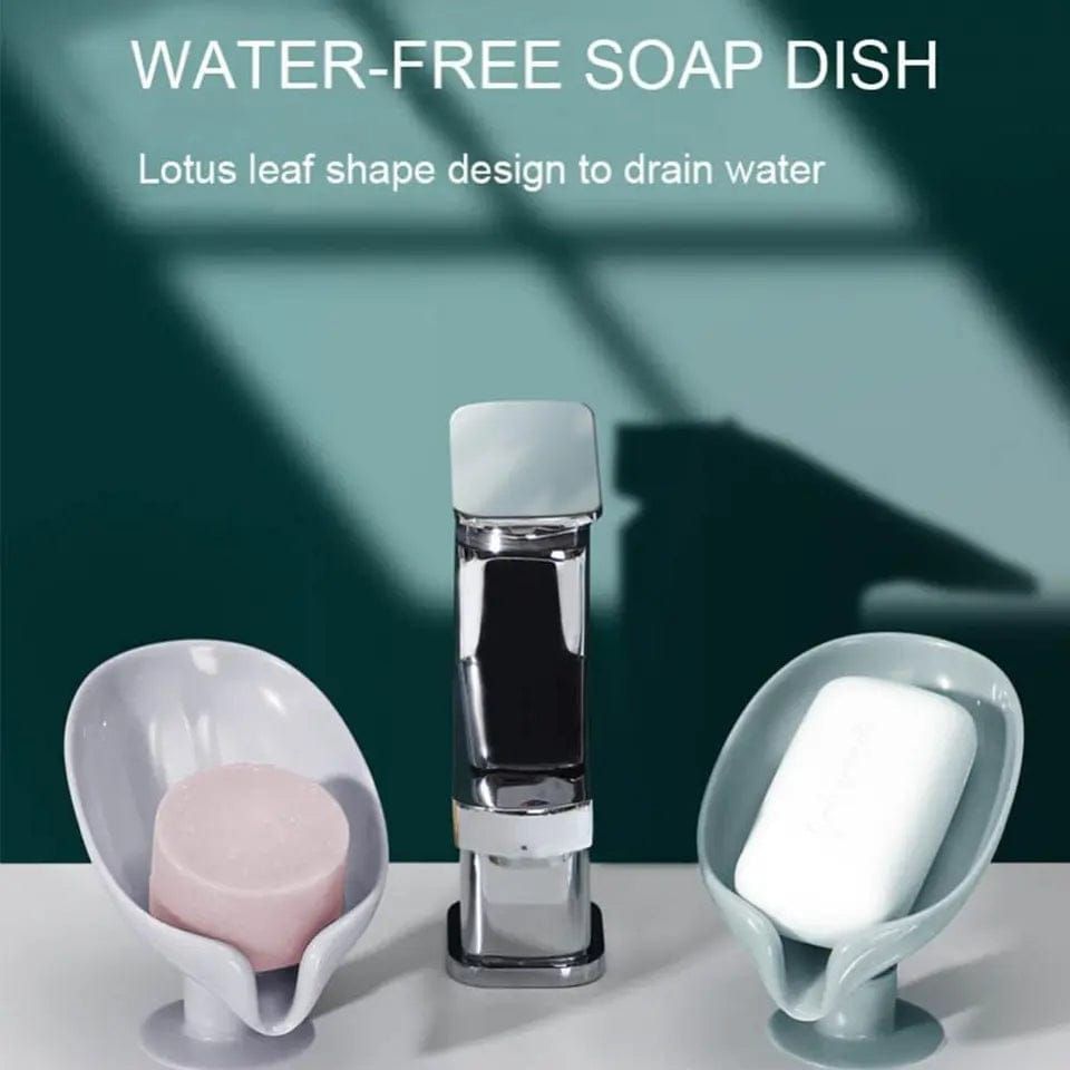 Buy 2 Get 3 Free (5 Pcs) Hydraulic Soap Holder Dish in Leaf Shape for Liquid Draining