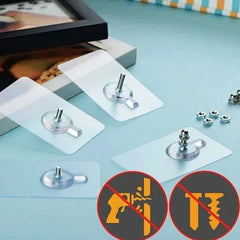 20pcs Adhesive Wall Screws Hanging Nails, Screw Stickers for Hanging Shelves, Shower, Kitchen