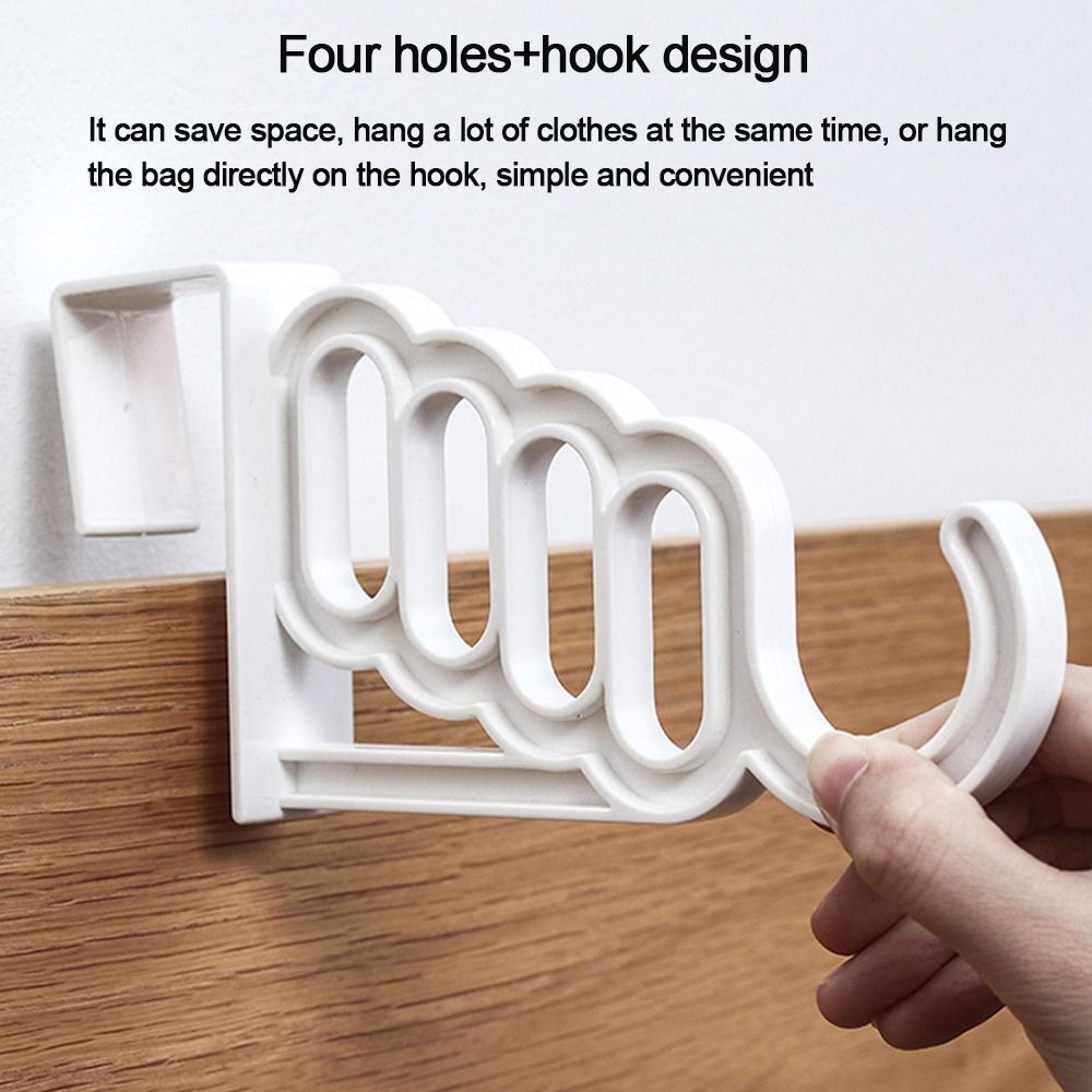 (Deal of 6 Pcs) Multi-Function Wardrobe Over The Door Multi Hanger Holder with 5 Holes for Clothing and Towel