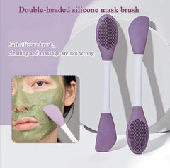 (Pack of 3) Double-headed Silicone Mask Brush Face Cleansing and Applying Mud Mask Beauty Salon Special Brush