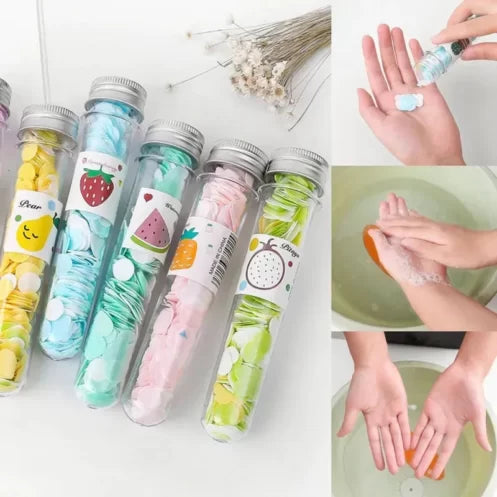 3/5 Tubes Portable High Quality Soap Slice Flower Storage Tube Its Disposable And Pocket Mini Travel Size